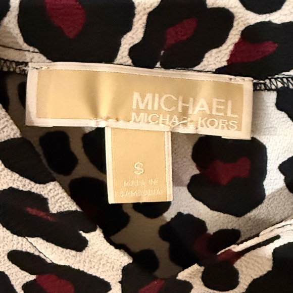 Michael Kors Black and Red Patterned Blouse - Picture 3 of 11